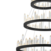 Juliette Integrated LED 42 Inch Black Chandelier