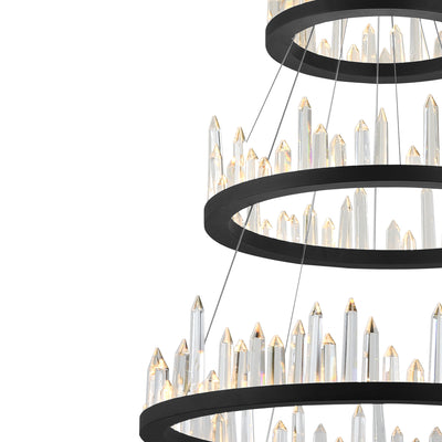 Juliette Integrated LED 42 Inch Black Chandelier