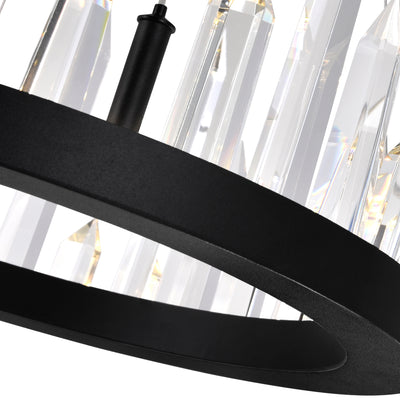 Juliette Integrated LED 42 Inch Black Chandelier