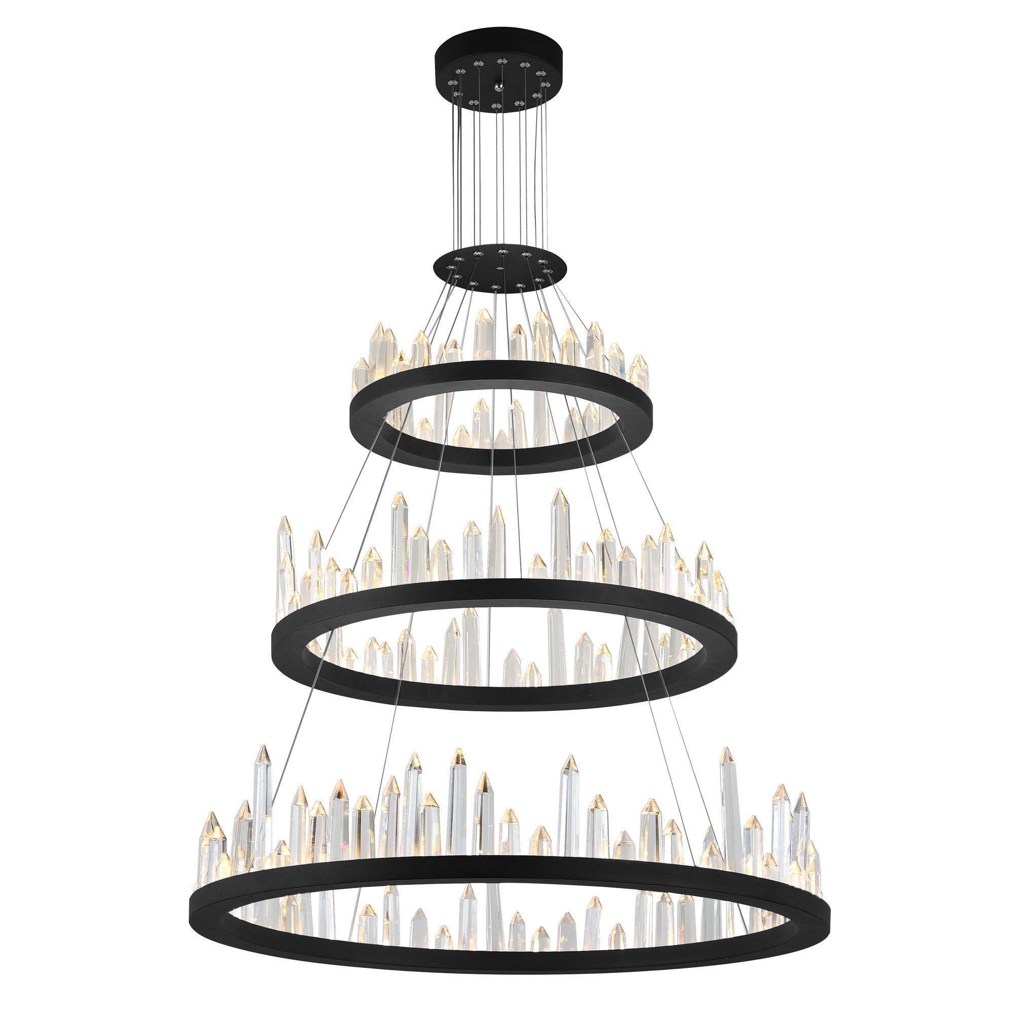 Juliette Integrated LED 42 Inch Black Chandelier