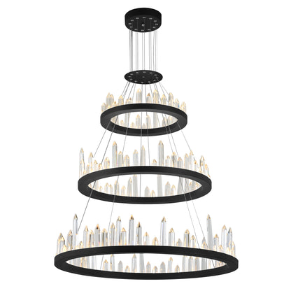 Juliette Integrated LED 42 Inch Black Chandelier