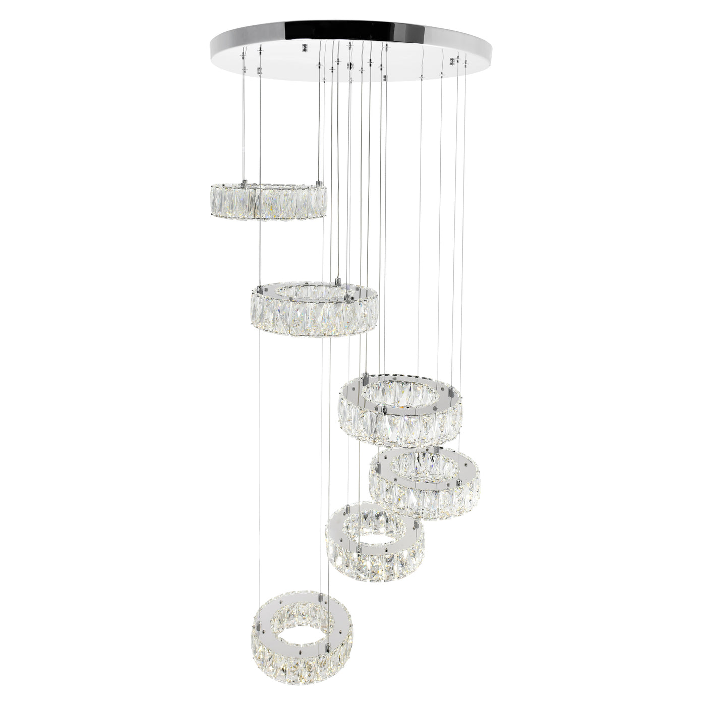 Madeline Chandeliers Chrome 6 Light LED