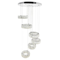 Madeline Chandeliers Chrome 6 Light LED