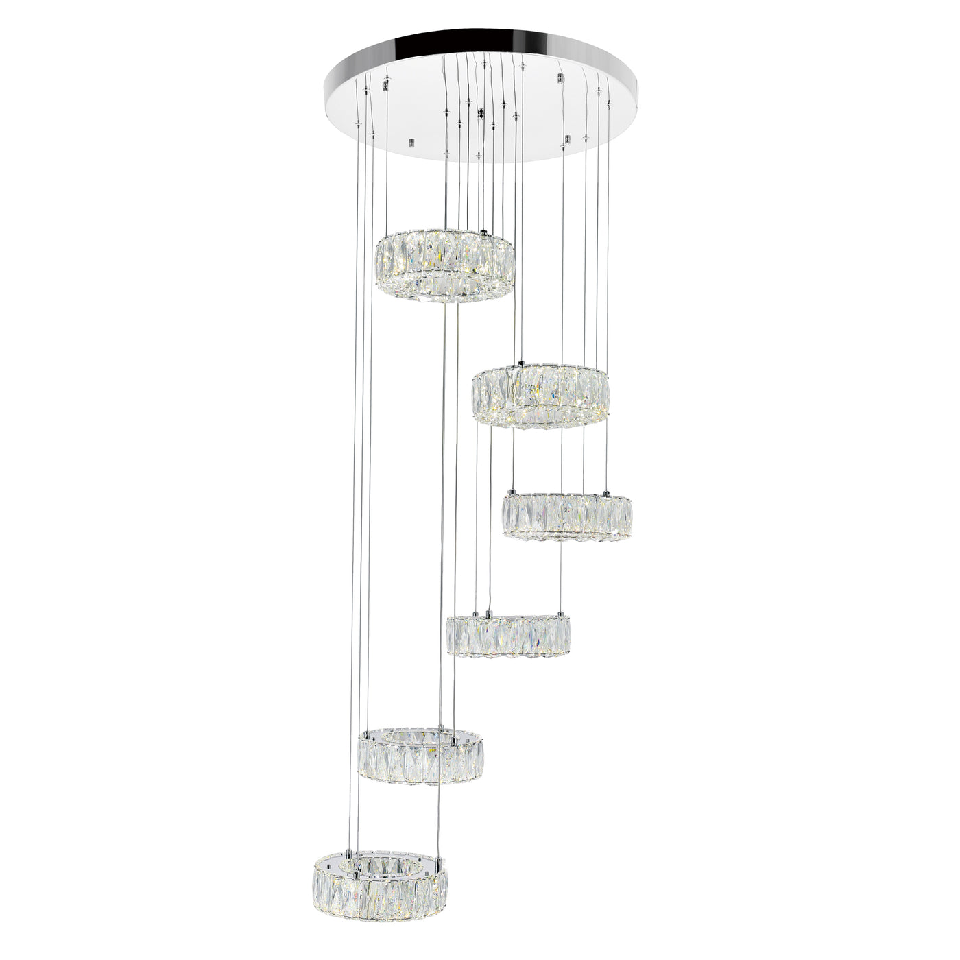 Madeline Chandeliers Chrome 6 Light LED
