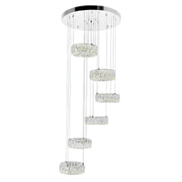 Madeline Chandeliers Chrome 6 Light LED