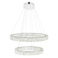 Madeline Chandeliers Two Ring LED Chrome