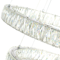 Madeline Chandeliers Two Ring LED Chrome