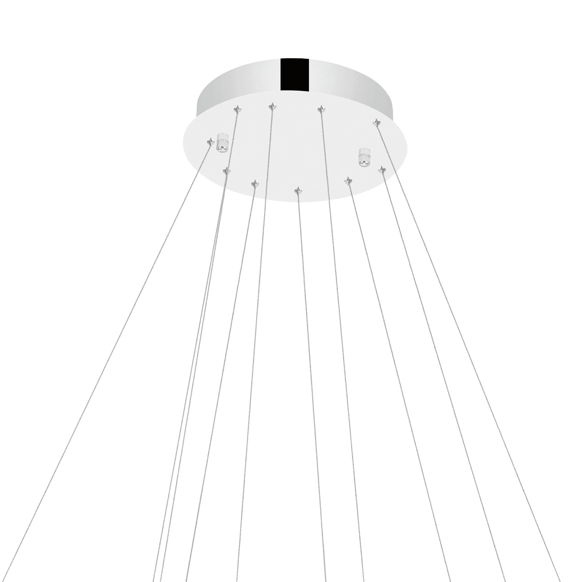 Madeline Chandeliers Two Ring LED Chrome