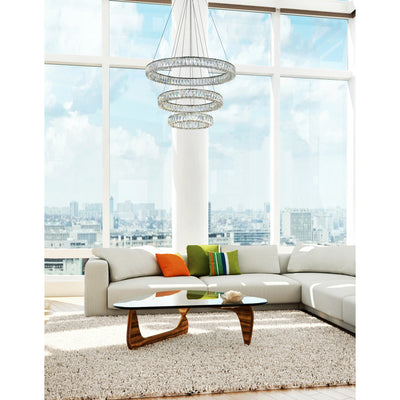 Madeline Chandeliers LED 3 Ring Chrome