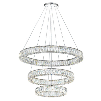 Madeline Chandeliers LED 3 Ring Chrome