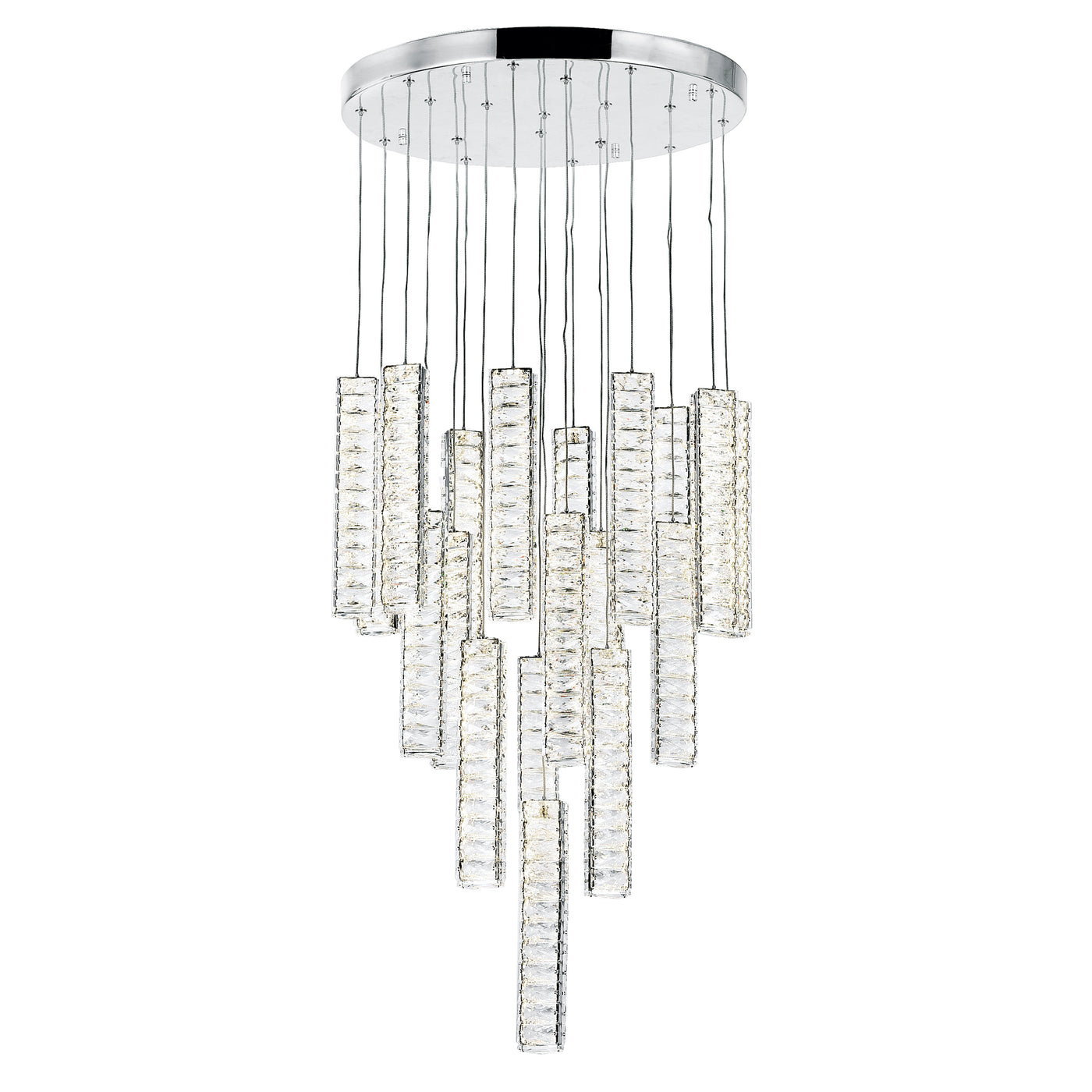 Celina Chandeliers LED 20in Chrome 19 Pendant