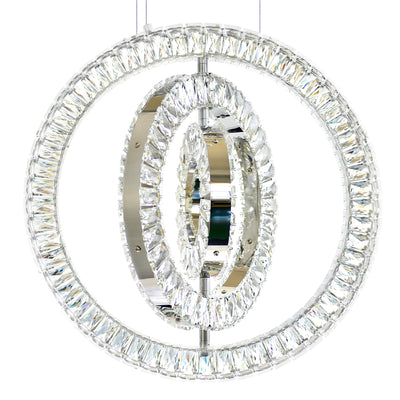 Celina Chandeliers 3 Ring Chrome Finish