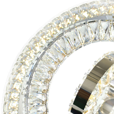 Celina Chandeliers 3 Ring Chrome Finish