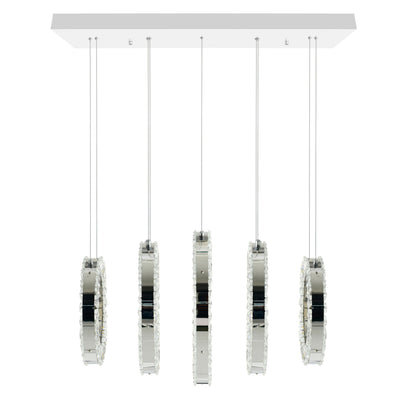 Celina Chandeliers Chrome 5 Ring LED