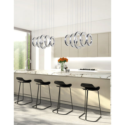 Celina Chandeliers Chrome 5 Ring LED
