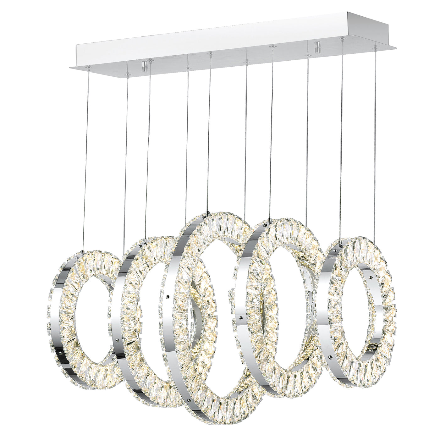 Celina Chandeliers Chrome 5 Ring LED