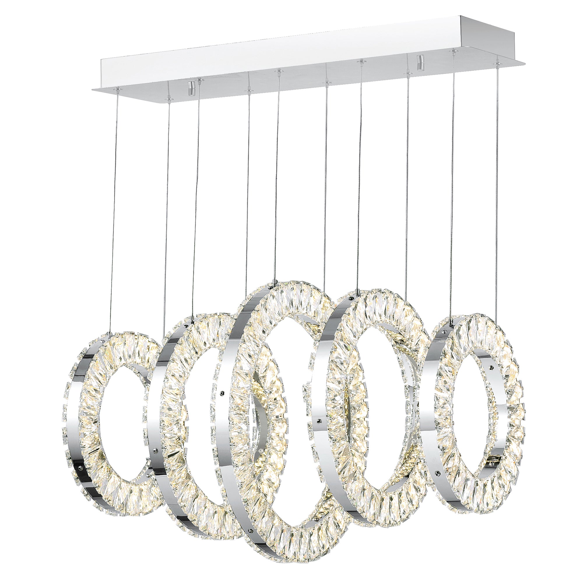 Celina Chandeliers Chrome 5 Ring LED
