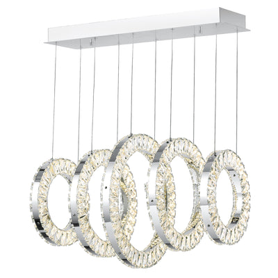 Celina Chandeliers Chrome 5 Ring LED