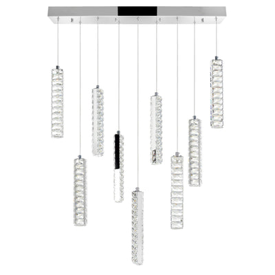 Celina Chandeliers 9 Pendant Chrome Finish