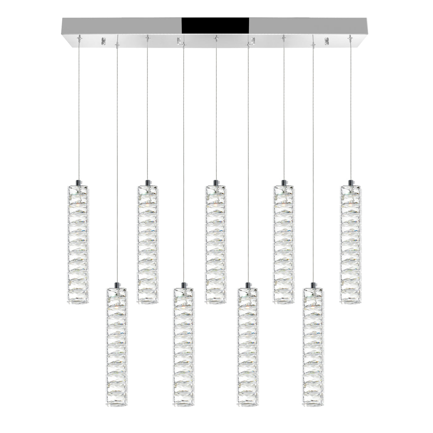 Celina Chandeliers 9 Pendant Chrome Finish