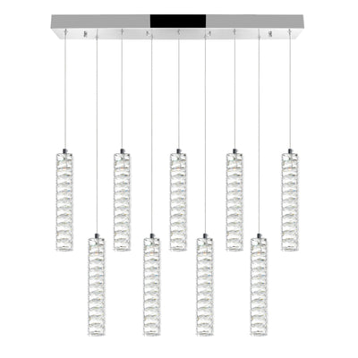 Celina Chandeliers 9 Pendant Chrome Finish