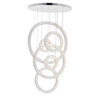 Celina Chandeliers 6 Ring Chrome LED