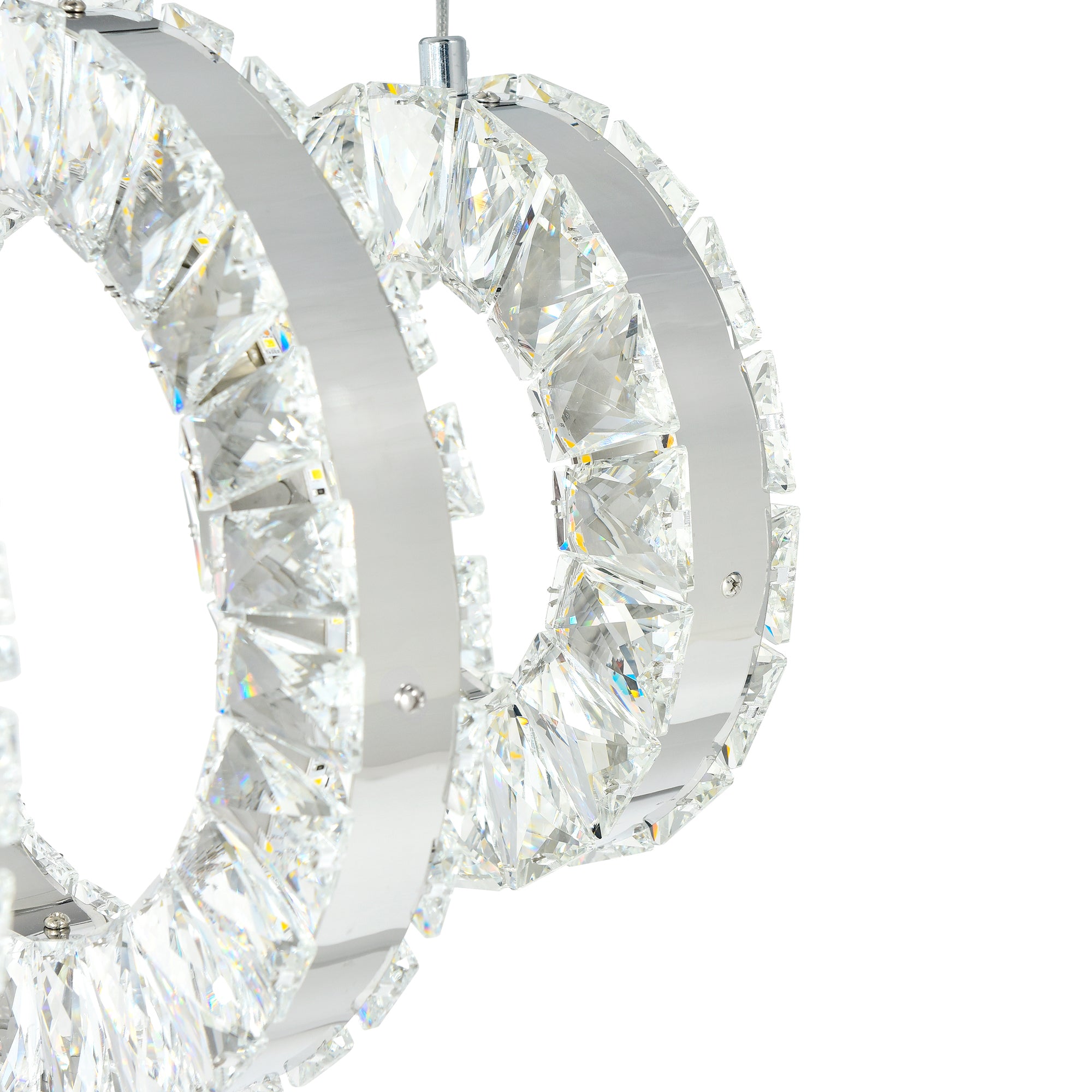 Celina Chandeliers 6 Ring Chrome LED