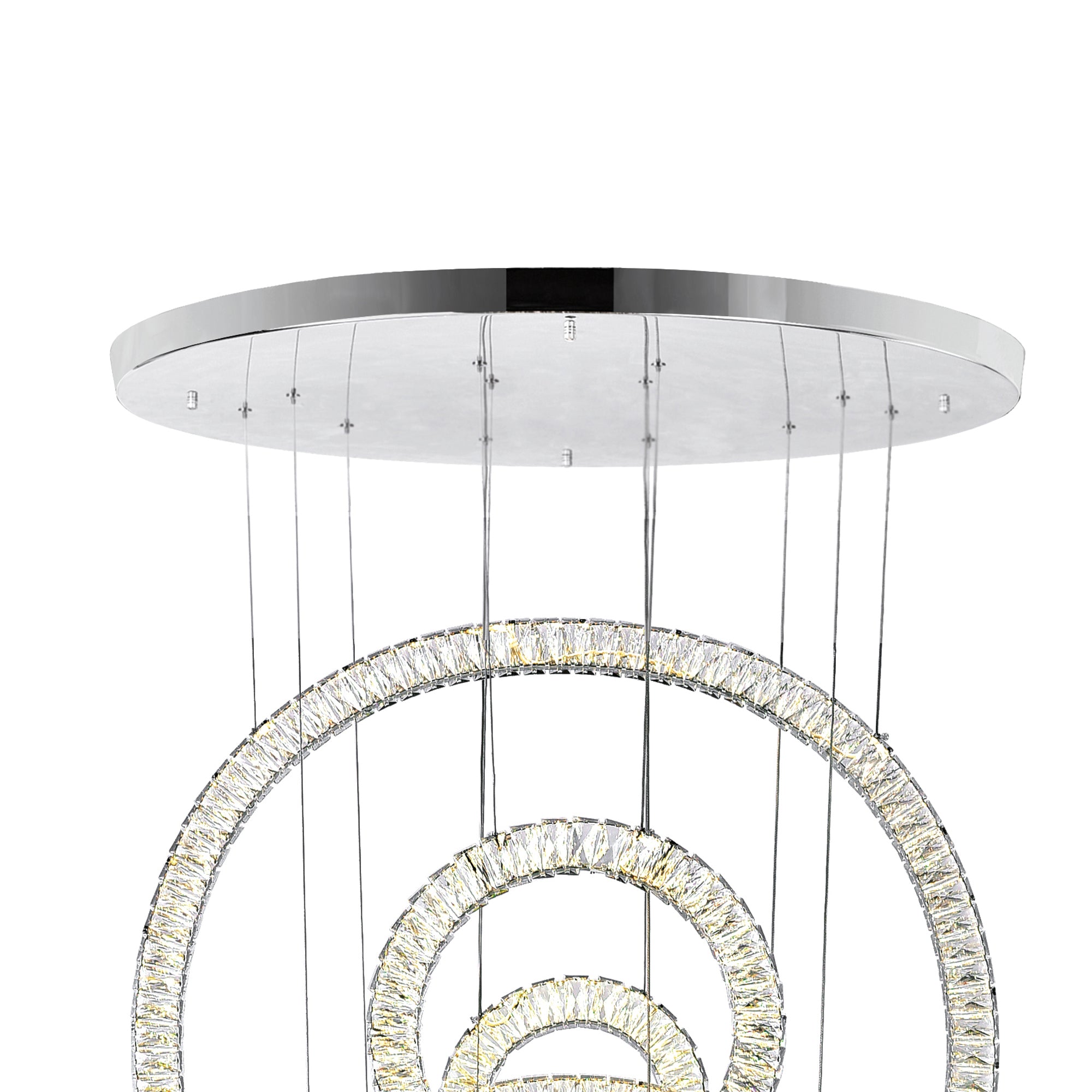 Celina Chandeliers 6 Ring Chrome LED
