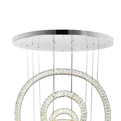 Celina Chandeliers 6 Ring Chrome LED