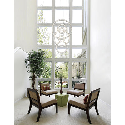 Celina Chandeliers 6 Ring Chrome LED