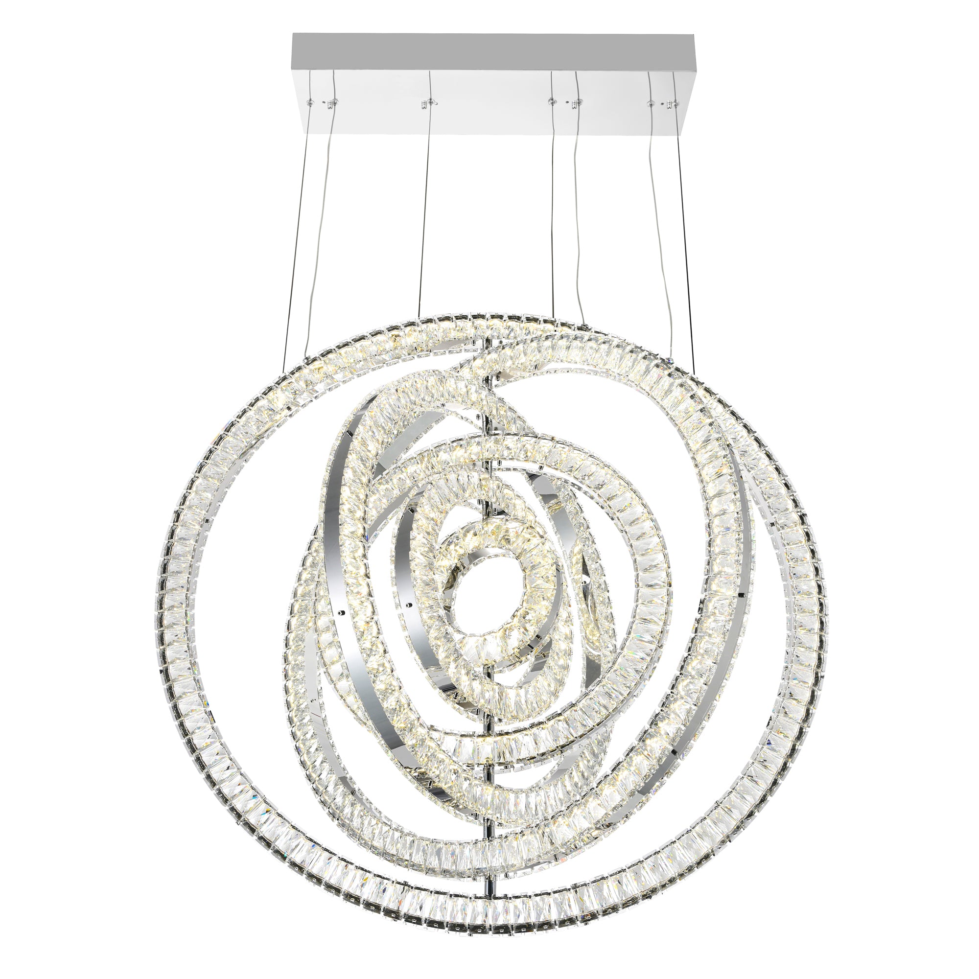 Celina Chandeliers 37in Chrome LED