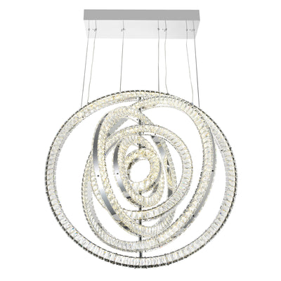 Celina Chandeliers 37in Chrome LED