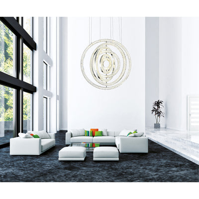 Celina Chandeliers 37in Chrome LED