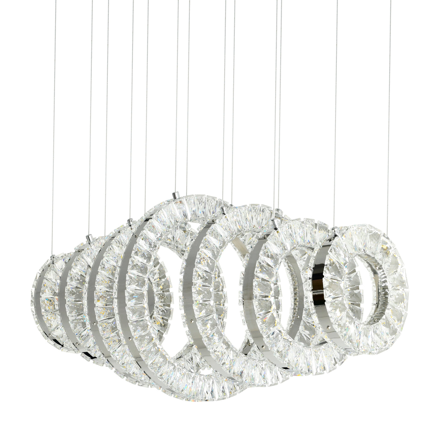 Celina Chandeliers 7 Light Chrome Finish