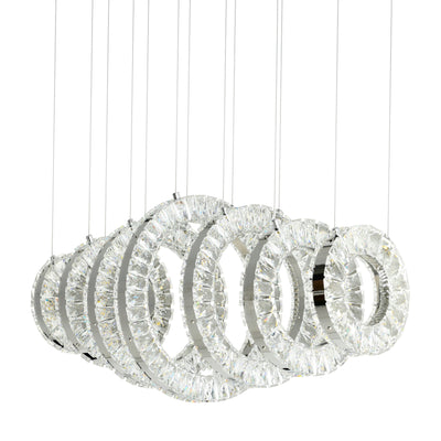 Celina Chandeliers 7 Light Chrome Finish