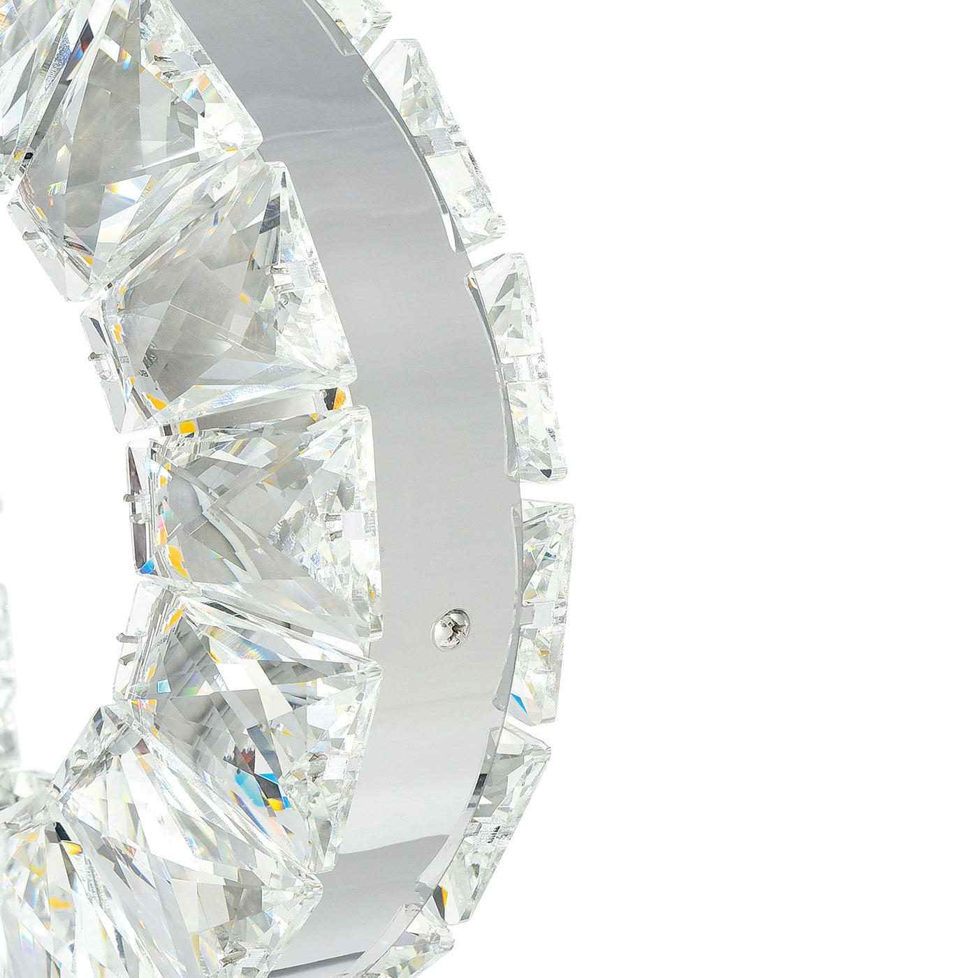 Celina Chandeliers 5 Crystal Rings Chrome