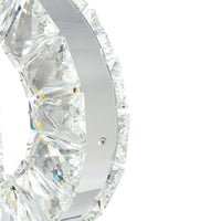 Celina Chandeliers 5 Crystal Rings Chrome