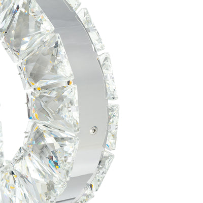 Celina Chandeliers 5 Crystal Rings Chrome