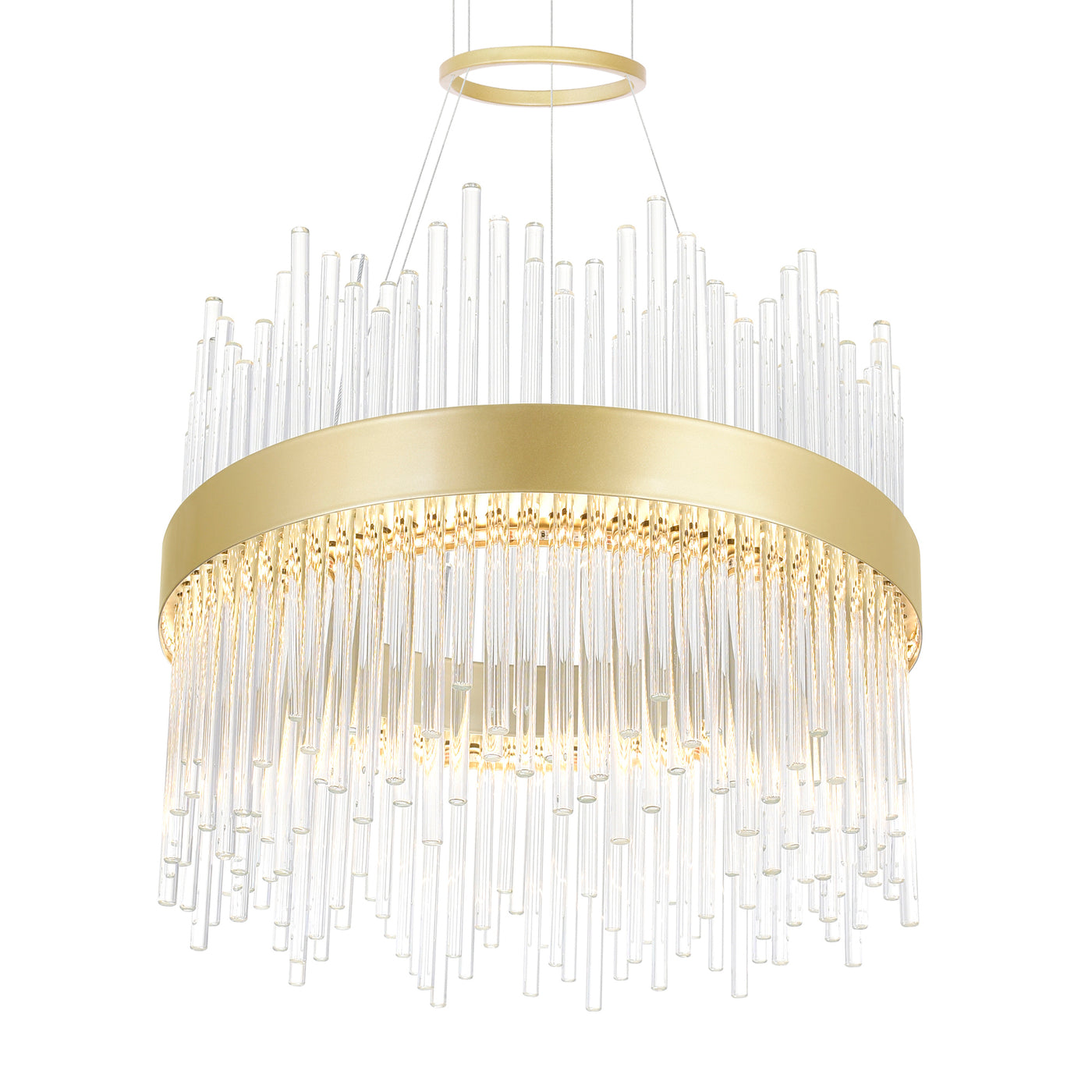 Genevieve Chandeliers 16in Medallion Gold LED