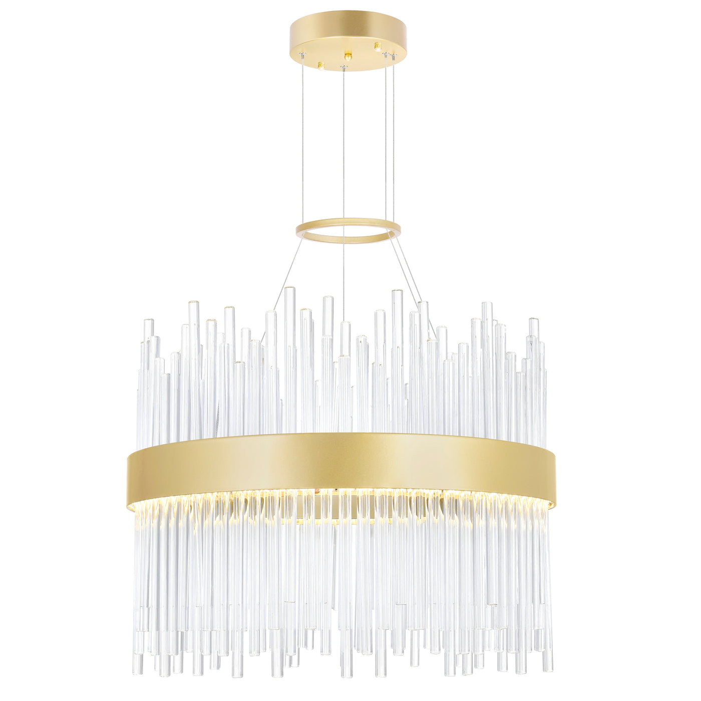 Genevieve Chandeliers 16in Medallion Gold LED