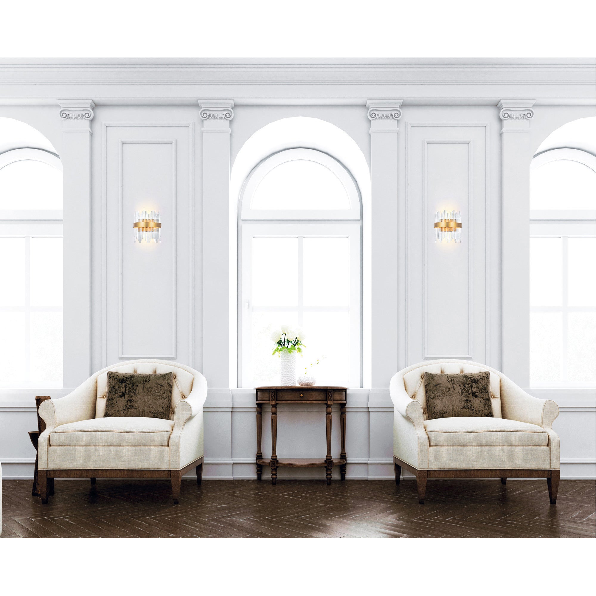 Genevieve 12 Inch Gold Wall Sconce