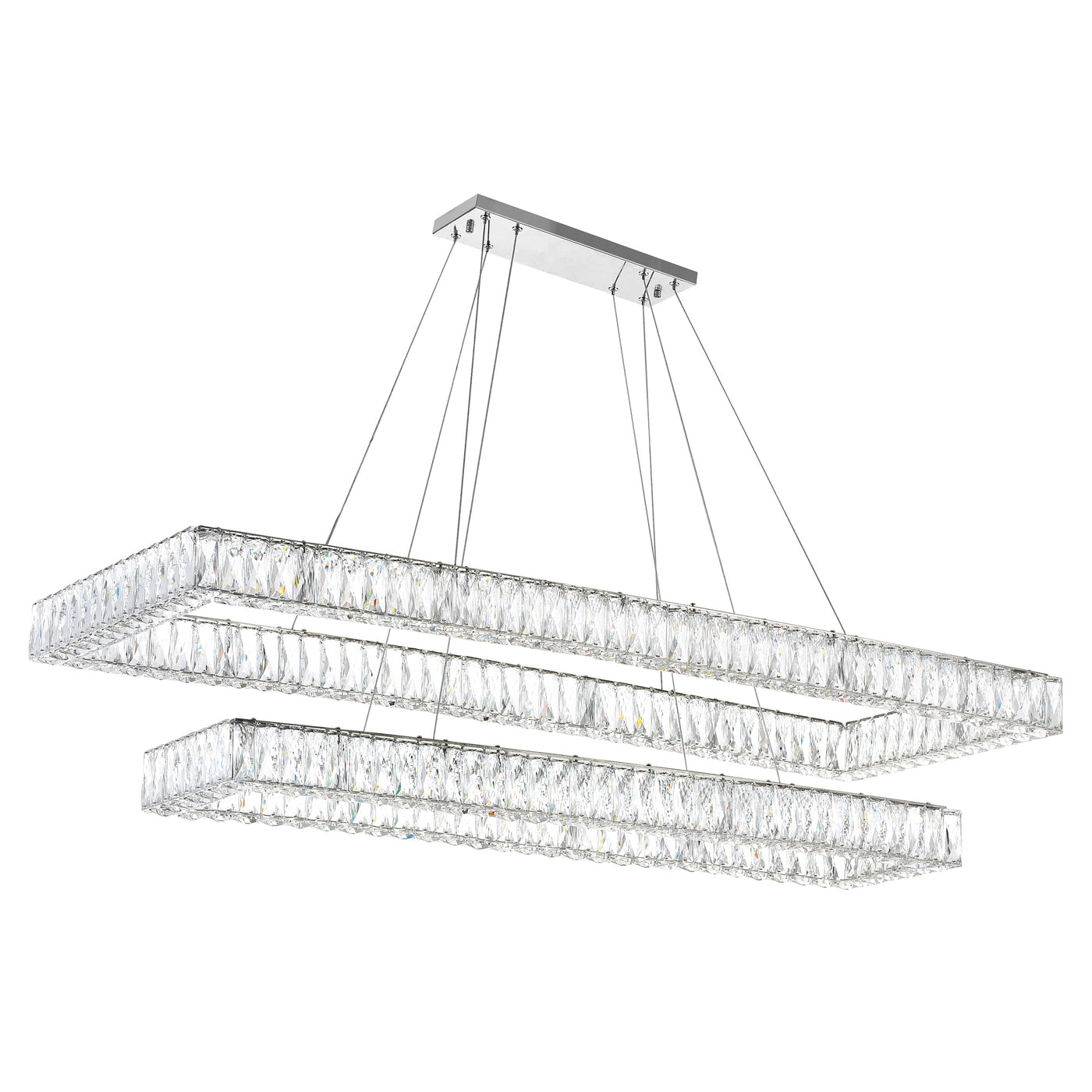 Felicity Chandeliers Chrome 2-Tier LED