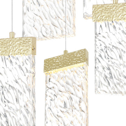 Carolina Integrated LED 32 Inch Gold Leaf Chandelier