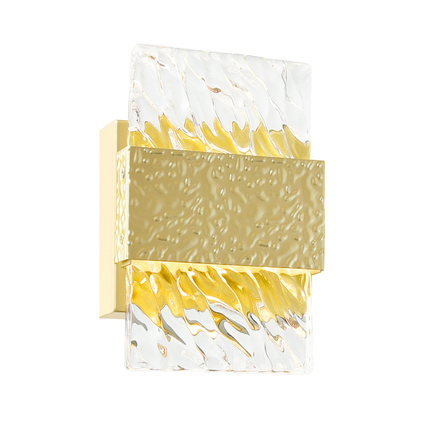 Carolina Integrated LED 1 Light 5 Inch Gold Leaf Wall Sconce