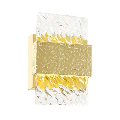 Carolina Integrated LED 1 Light 5 Inch Gold Leaf Wall Sconce