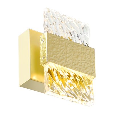 Carolina Integrated LED 1 Light 5 Inch Gold Leaf Wall Sconce