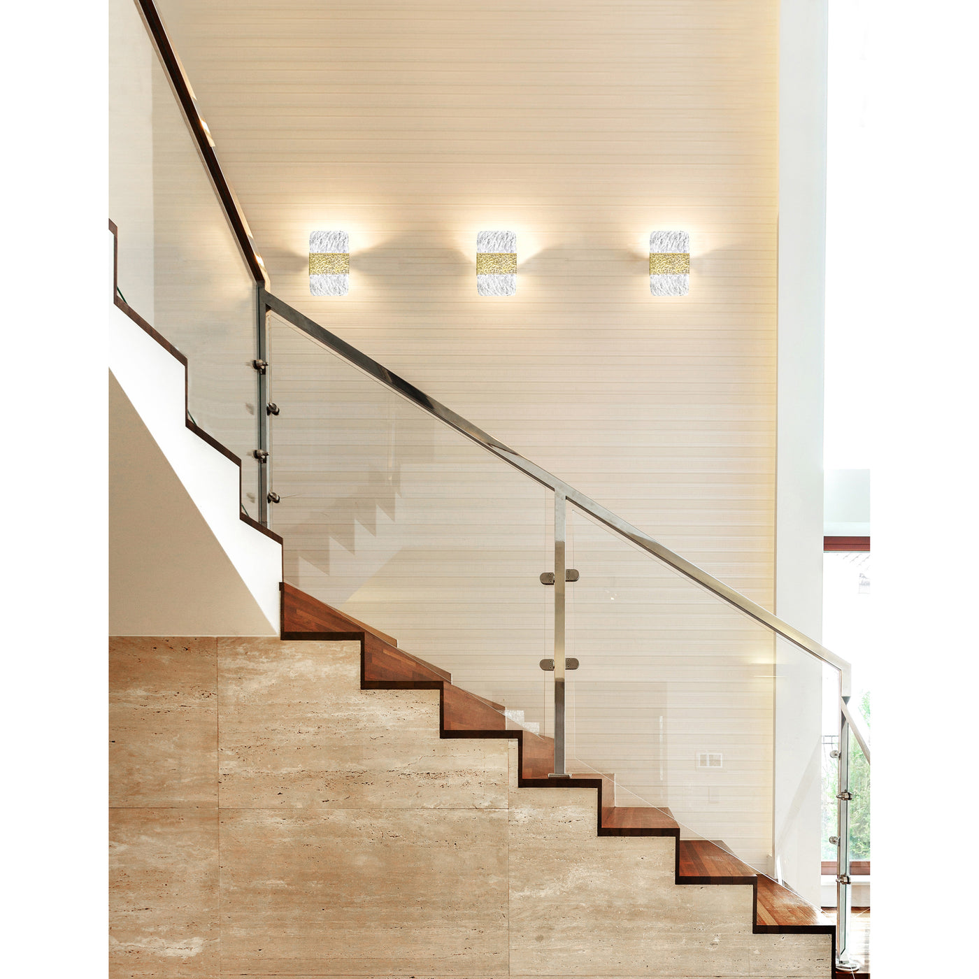 Carolina Integrated LED 1 Light 5 Inch Gold Leaf Wall Sconce