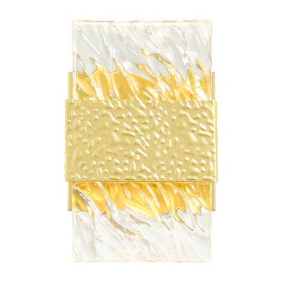 Carolina Integrated LED 1 Light 5 Inch Gold Leaf Wall Sconce
