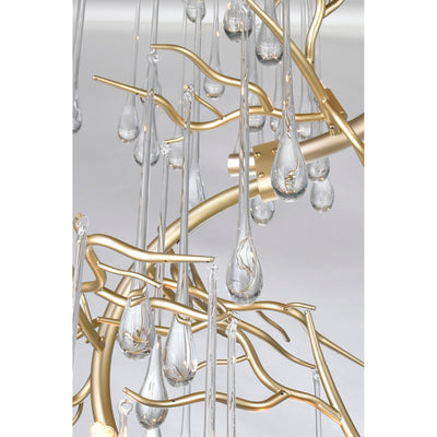 Anita Chandeliers 12 Lights Gold Leaf Finish