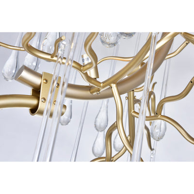 Anita Chandeliers 12 Lights Gold Leaf Finish